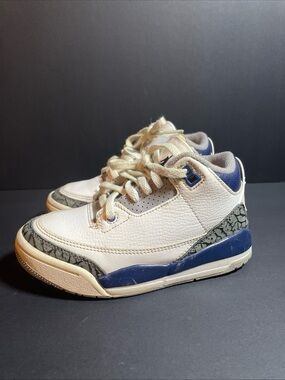 Nike Air Jordan 3 Retro PS Wizards White True Blue DM0966-148 Size 11C Boys Kids